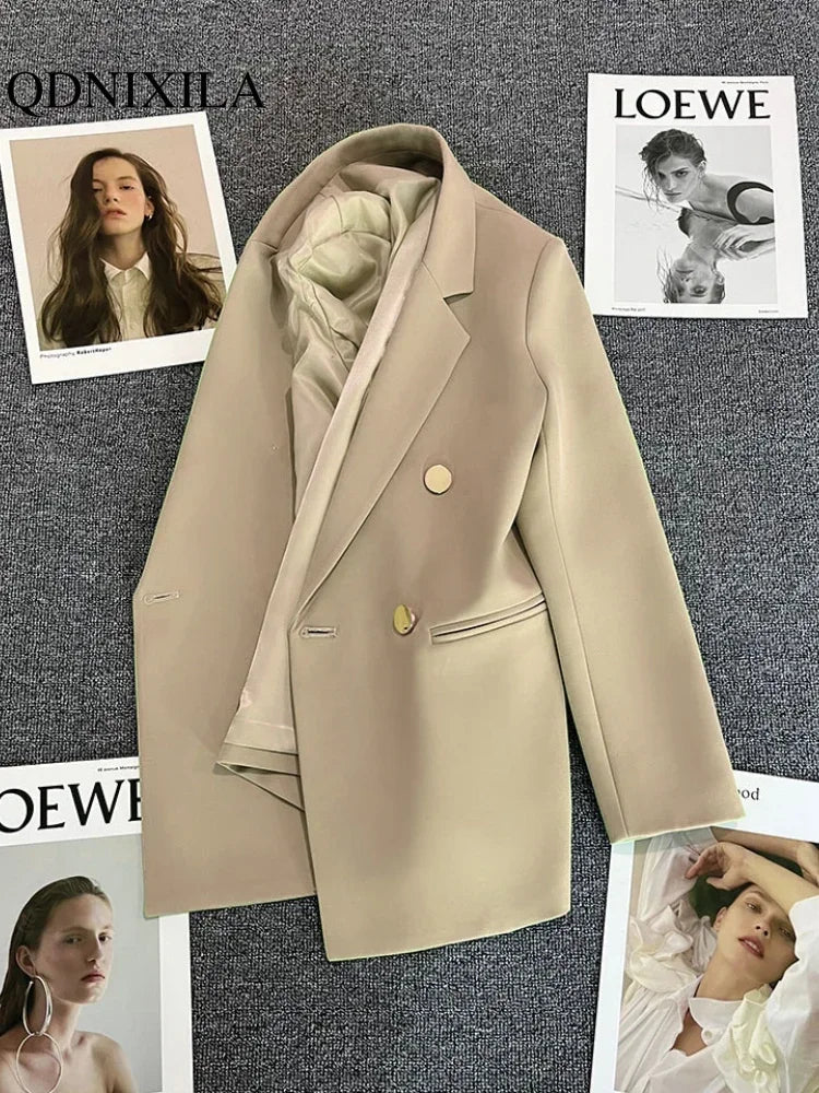 New Spring Autumn Women's Blazers Slim Fit Fashion Suit Slimming Elegance Jackets Casual Versatile Coat Outwear for Office Lady
