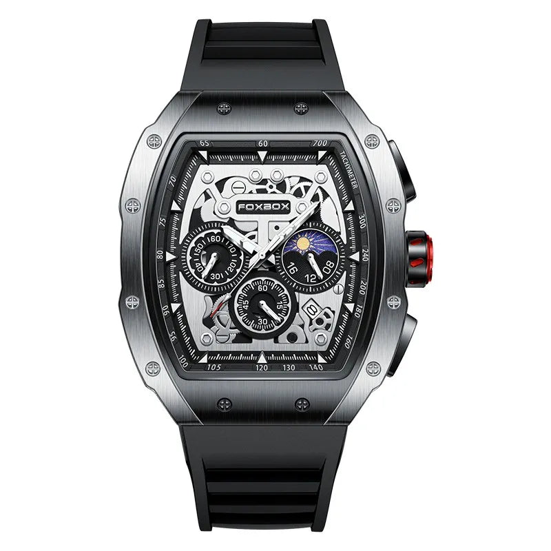 LIGE Waterproof Mens Watches FOXBOX Top Brand Luxury Military Quartz Watch For Men Fashion Sport Chronograph Relogios Masculino