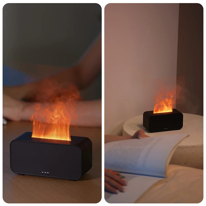 New simulation flame aromatherapy machine Home perfume machine diffuser seven color flame aromatherapy machine