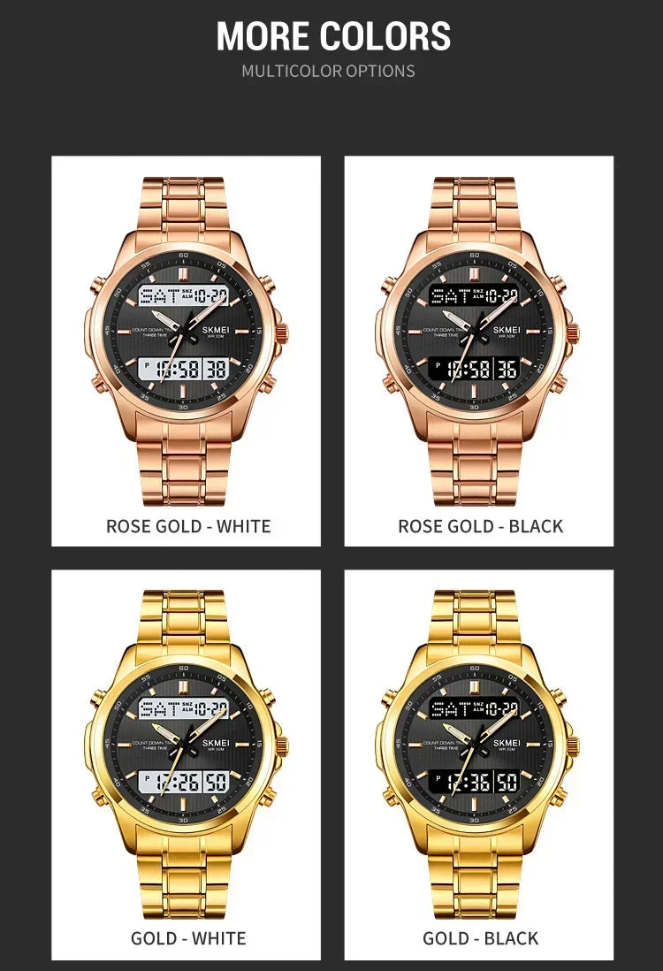 Skmei 2049 Fashion Watches Men's Watch Backlit Sport Waterproof Alarm Clock 3 Time Countdown Timer Digital Watch