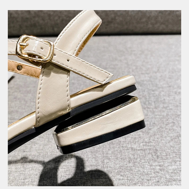 Summer low heel women rivets sandals thin ribbon fashion design girls shoes large size wear slippers free delivery