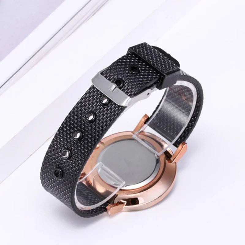 Ladies Watches Fashion Design Arabic Numbers Watch Women Watches Silver Mesh Band Quartz Wristwatches