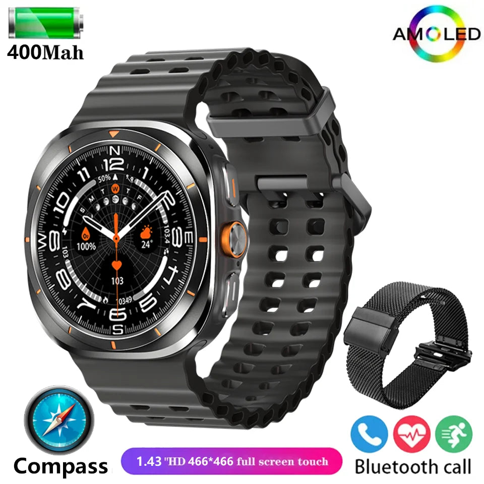 New AMOLED Smart Watch Men, Woman Blood Glucose Heart Rate Bluetooth Call NFC GPS Tracker Men Smart Watch