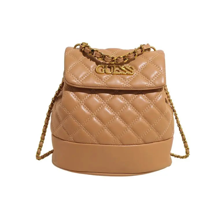New Luxury Women's Rhombus Embroidered Chain Backpack Large Capacity Waterproof Lining Fashion Designer Shoulder Bag