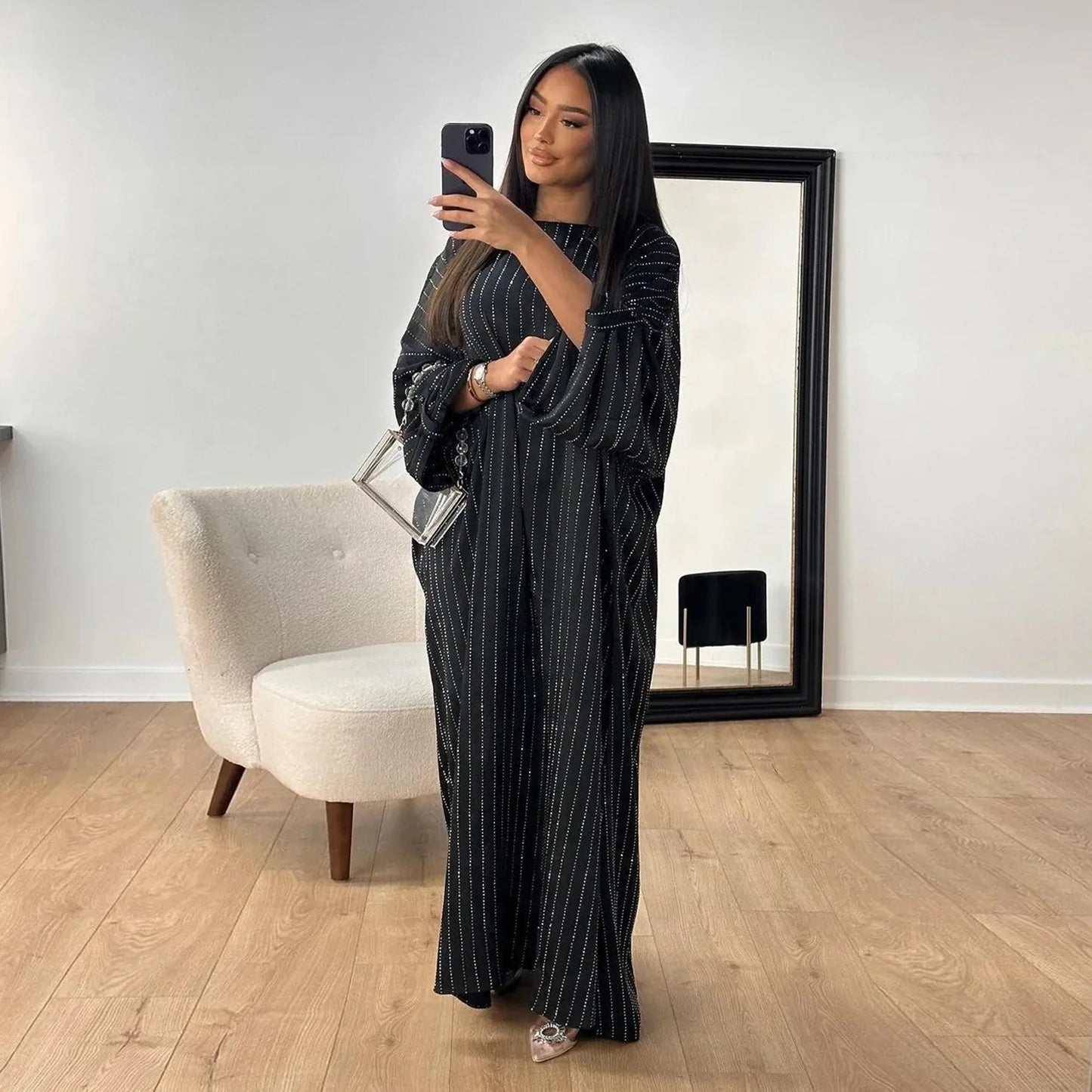 Luxury Dubai Abaya Dress for Muslim Women Ramadan Eid Saudi Arabia Party Jalabiya Clothing Islamic Turkey Modest Long Robe