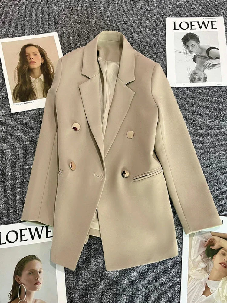 New Spring Autumn Women's Blazers Slim Fit Fashion Suit Slimming Elegance Jackets Casual Versatile Coat Outwear for Office Lady