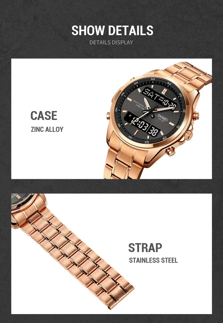 Skmei 2049 Fashion Watches Men's Watch Backlit Sport Waterproof Alarm Clock 3 Time Countdown Timer Digital Watch