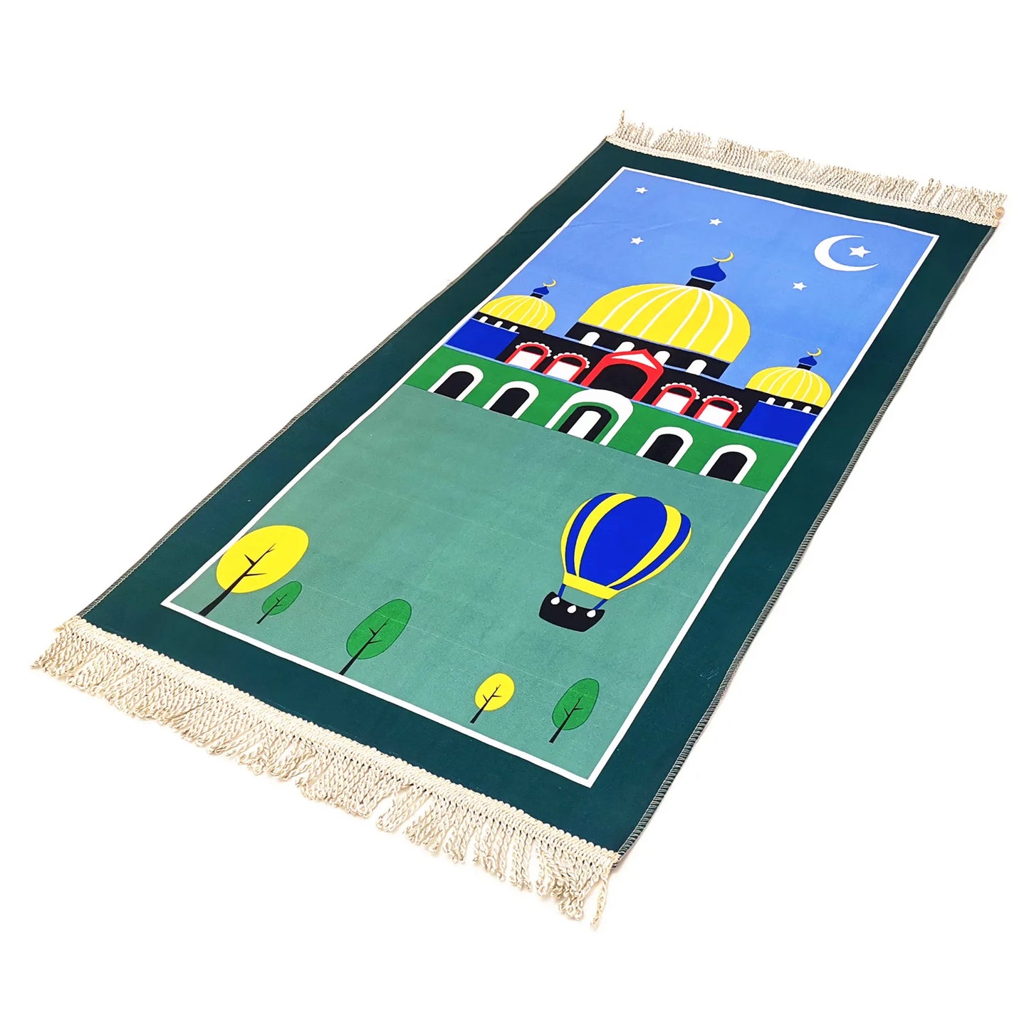 Muslim Children Prayer Mat Arabic Soft Fashion Kids Prayer Rug Islamic Sejadah
