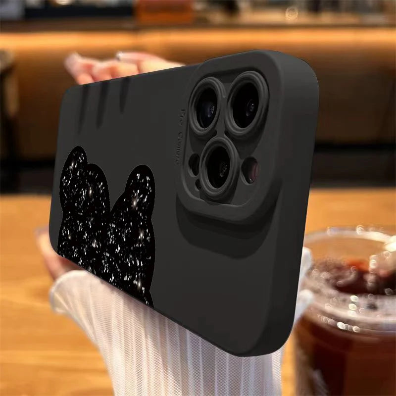 Bear Painting Phone Case For iPhone 16 15 14 Pro Max 13 12 11 XS X XR 7 8 Plus SE 2022 SE3 Shockproof Soft Silicone Cover