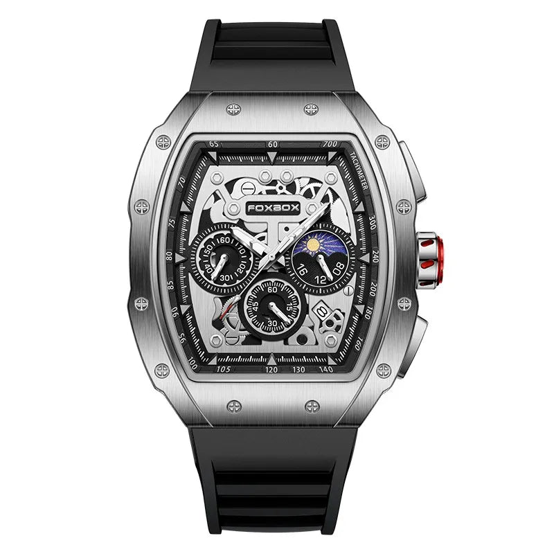 LIGE Waterproof Mens Watches FOXBOX Top Brand Luxury Military Quartz Watch For Men Fashion Sport Chronograph Relogios Masculino