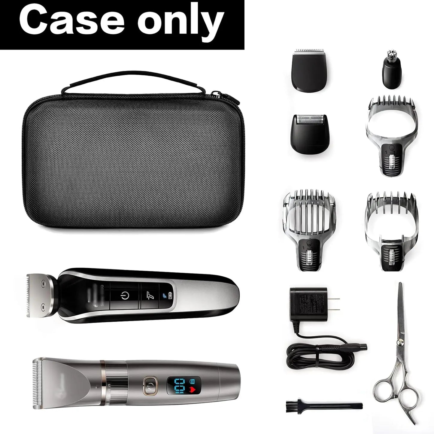 Case Compatible with Hair Clipper Barber, Trimmer Travel Storage Organizer for T Finisher Liner and Other Grooming Kit