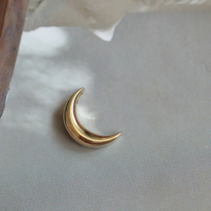 INZATT Real 925 Sterling Silver Moon 14K Gold Choker Necklace For Women Minimalist Fine Jewelry Cute Accessories Drop shipping
