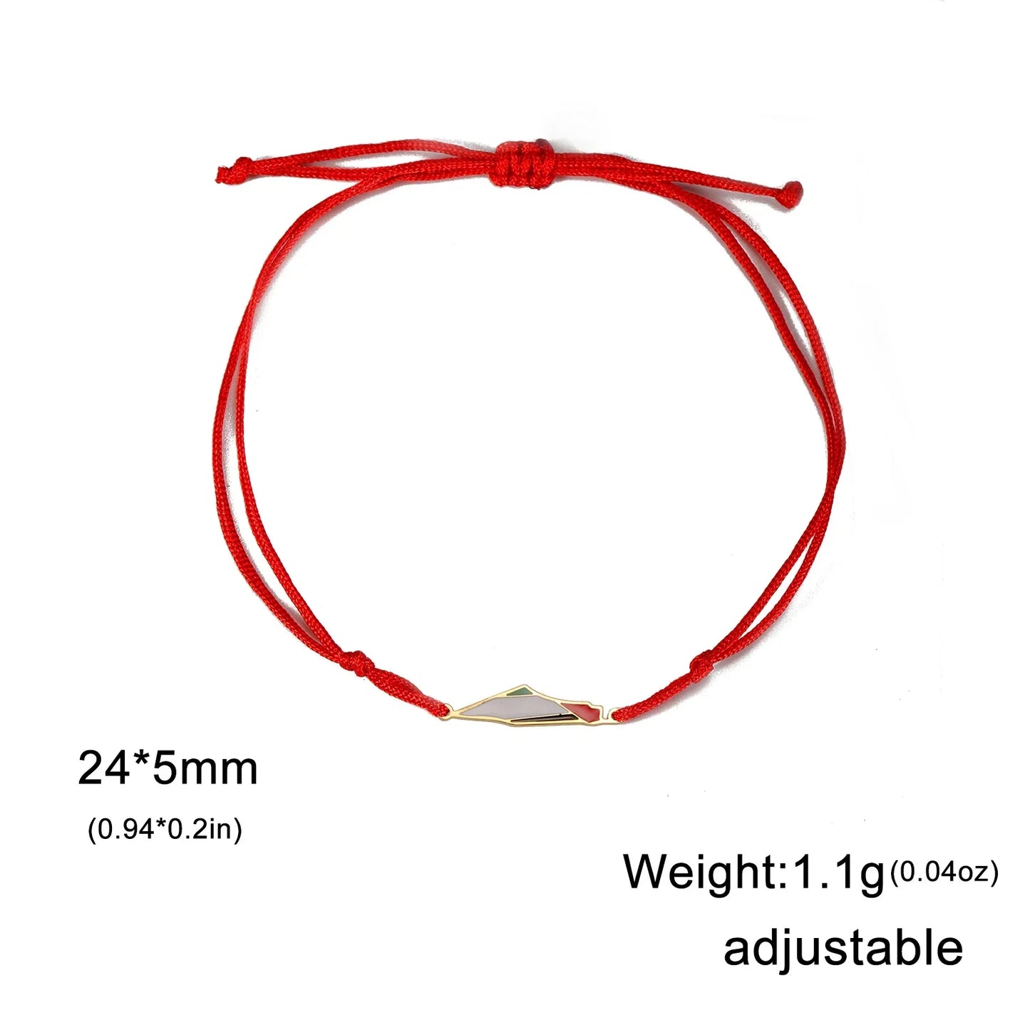 Enamel Palestine Map Charm Bracelets for Women Men Stainless Steel Gold Color Hand Bracelet Country Geography Jewelry Wholesale