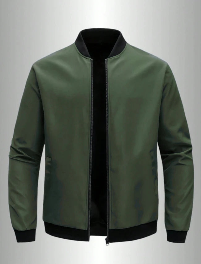 Spring and Autumn New Baseball Collar Short Loose Solid Color Jacket Men's Business Casual Thin Coat Trend