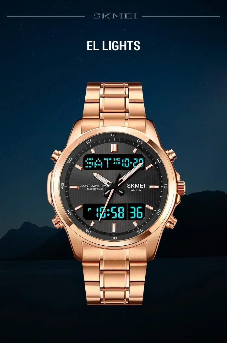 Skmei 2049 Fashion Watches Men's Watch Backlit Sport Waterproof Alarm Clock 3 Time Countdown Timer Digital Watch