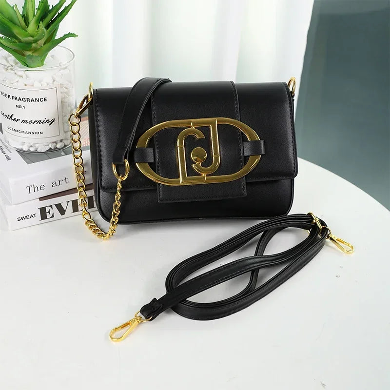Metal Buckle Flap Crossbody Chain Shoulder Bag,Women Square Underarm Messenger Bag,Ladies Casual Versatile Commute Handbag 2024