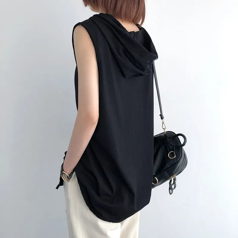 Solid Color Brand New Men's Tank Tops Vest Sleeveless Tees For Male Hooded Man Vests Tops Hip Hop Men Tank Top T shirt