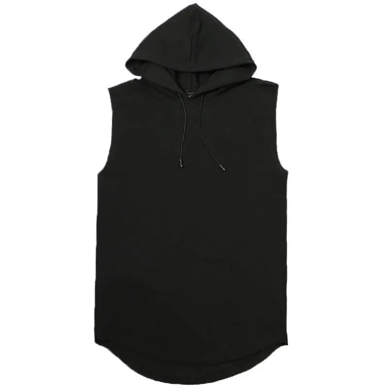 Solid Color Brand New Men's Tank Tops Vest Sleeveless Tees For Male Hooded Man Vests Tops Hip Hop Men Tank Top T shirt