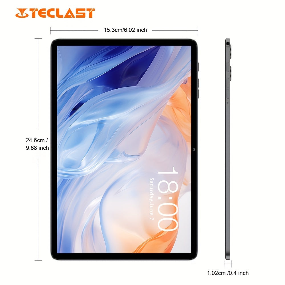 Teclast P30T Tablet 2024 Newest Android 14 10.1 Inch, 4GB RAM+128GB ROM With 1TB Expand Tablet PC, 2 In 1 Tablets With Keyboard, Teclast Case, Protective Film, Wireless Mouse, Earphones, 6000mAh Battery, 1280x800 IPS Display