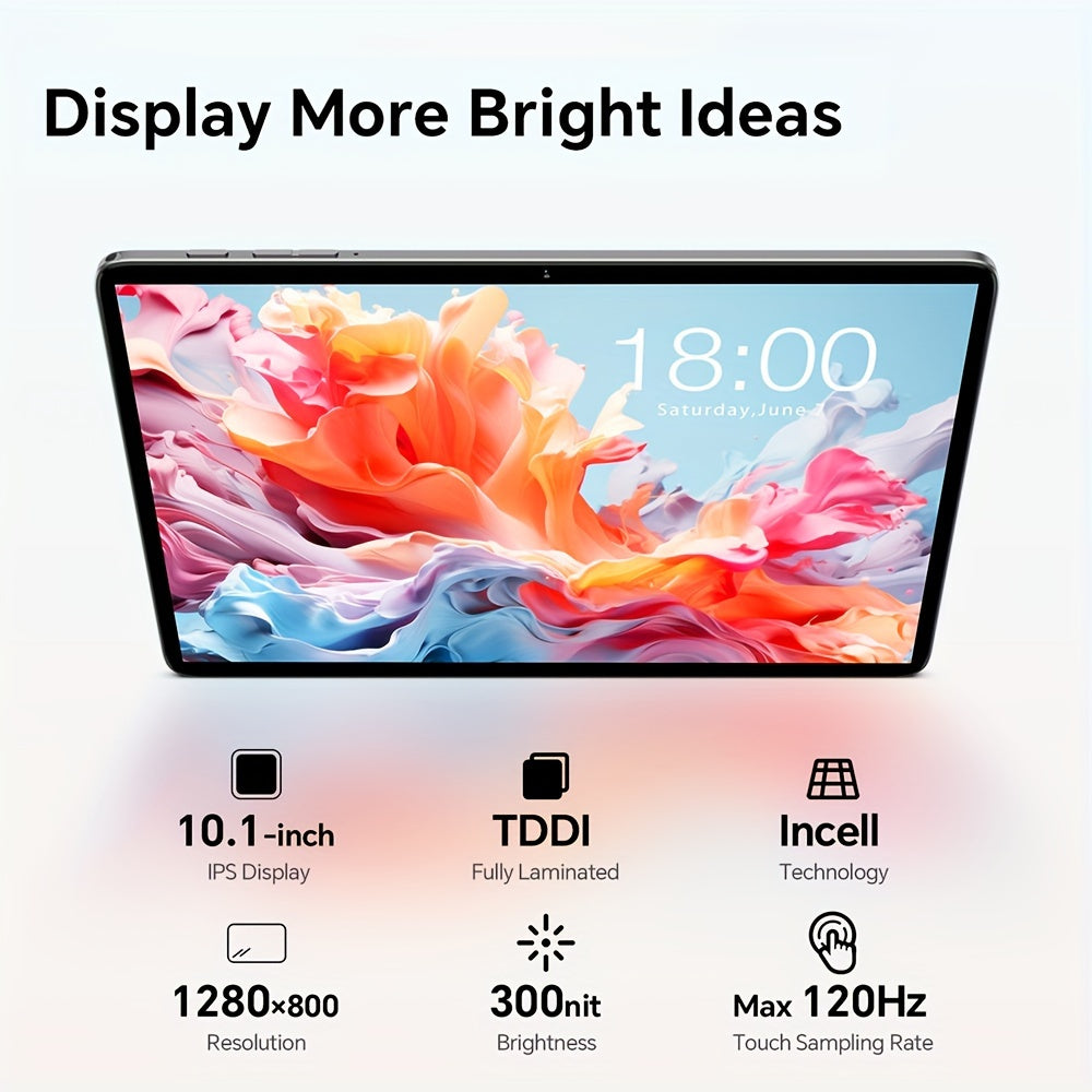 Teclast P30T Tablet 2024 Newest Android 14 10.1 Inch, 4GB RAM+128GB ROM With 1TB Expand Tablet PC, 2 In 1 Tablets With Keyboard, Teclast Case, Protective Film, Wireless Mouse, Earphones, 6000mAh Battery, 1280x800 IPS Display