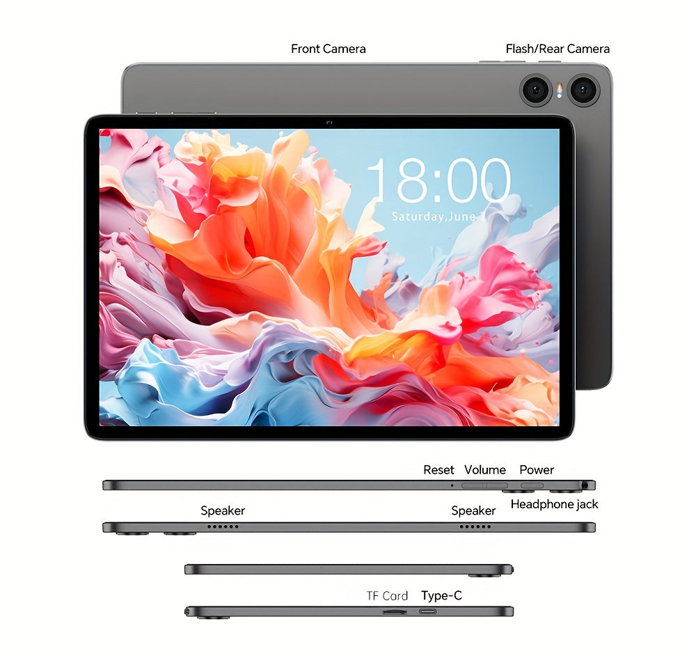 Teclast P30T Tablet 2024 Newest Android 14 10.1 Inch, 4GB RAM+128GB ROM With 1TB Expand Tablet PC, 2 In 1 Tablets With Keyboard, Teclast Case, Protective Film, Wireless Mouse, Earphones, 6000mAh Battery, 1280x800 IPS Display