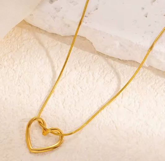 Herz Kette in Farbe Gold