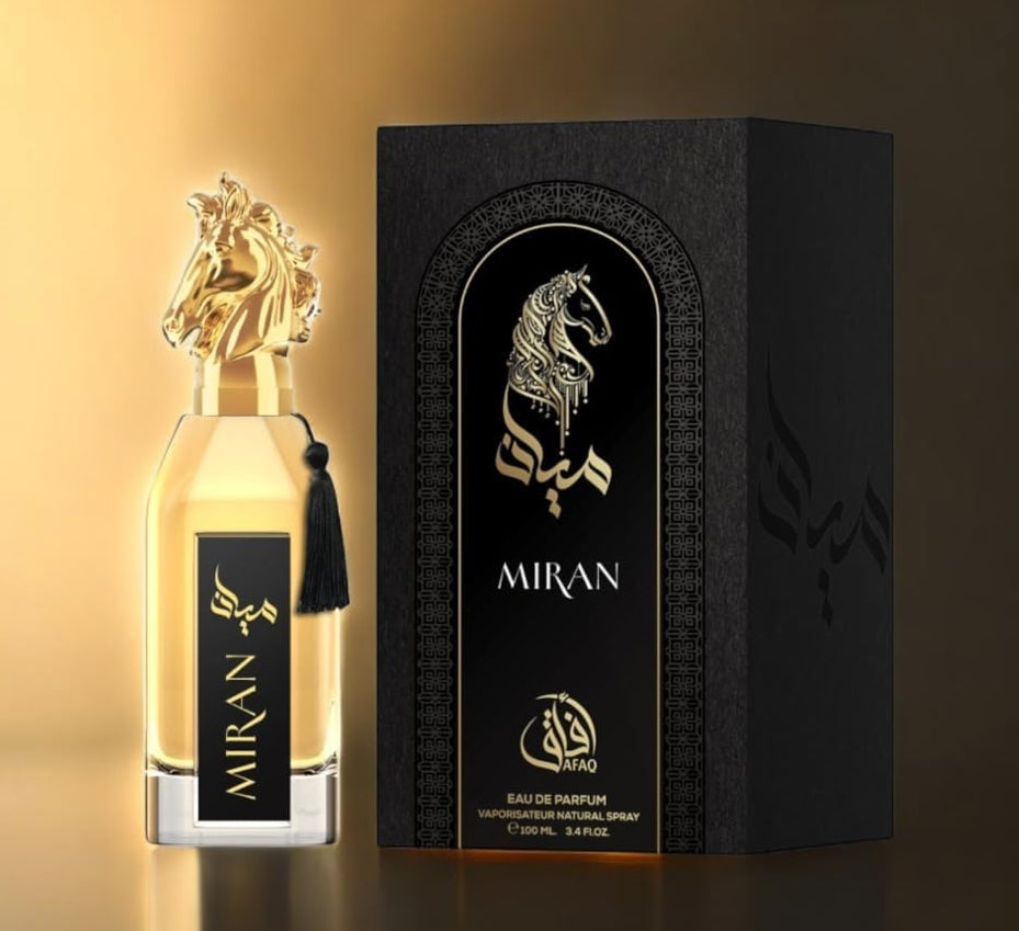 Miran Eau de Parfum 100 ml - Arabischer Uni-Parfüm, Noten von Oud und Bernstein, ein einzigartiges und raffiniertes olfaktorisches Erlebnis.