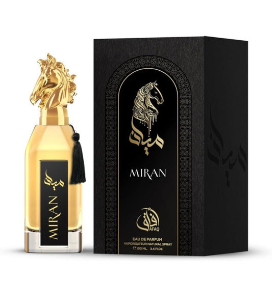 Miran Eau de Parfum 100 ml - Arabischer Uni-Parfüm, Noten von Oud und Bernstein, ein einzigartiges und raffiniertes olfaktorisches Erlebnis.