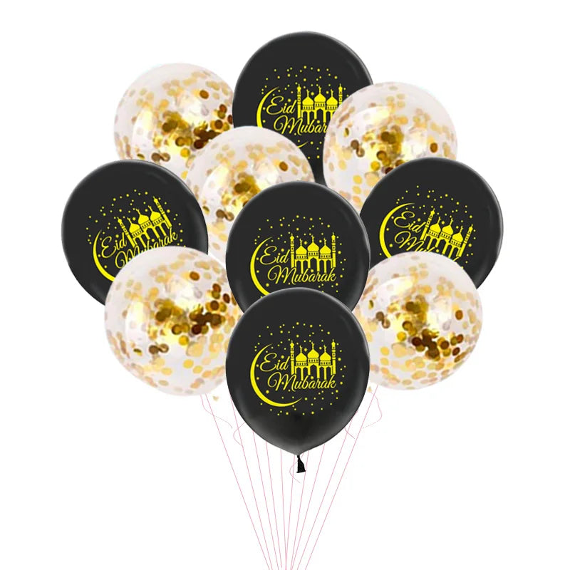 Islam Al Adha Eid Mubarak Banner  Balloons  Kareem Ramadan Decoration For Home Islam Muslim Event Party Supplies