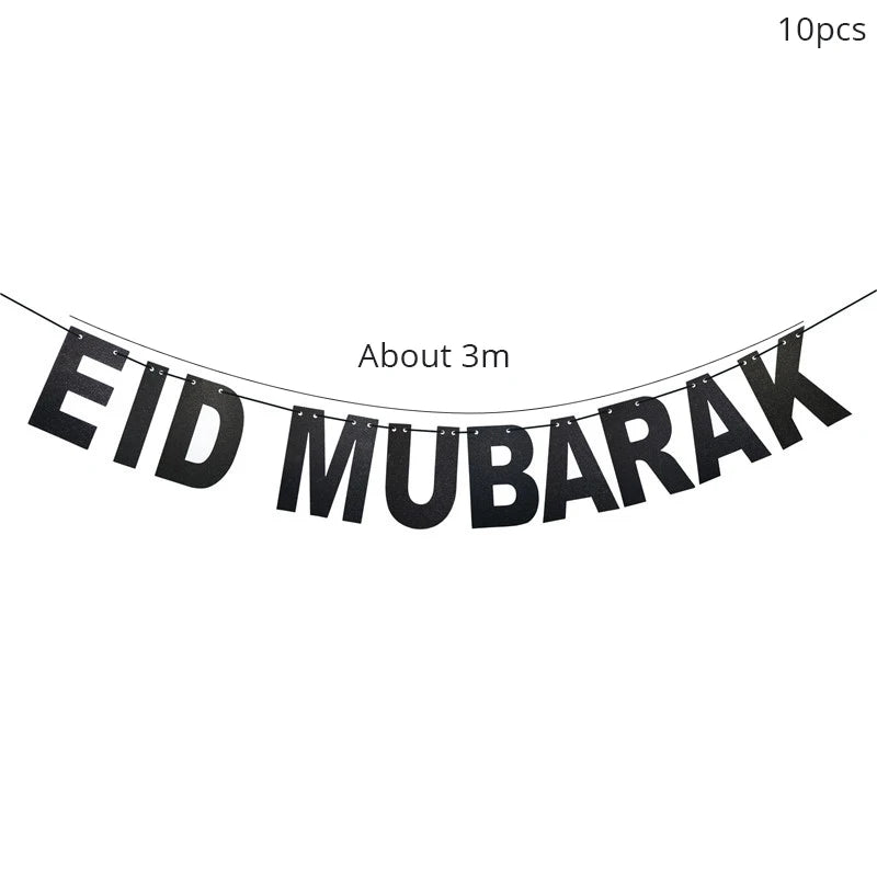 Islam Al Adha Eid Mubarak Banner  Balloons  Kareem Ramadan Decoration For Home Islam Muslim Event Party Supplies