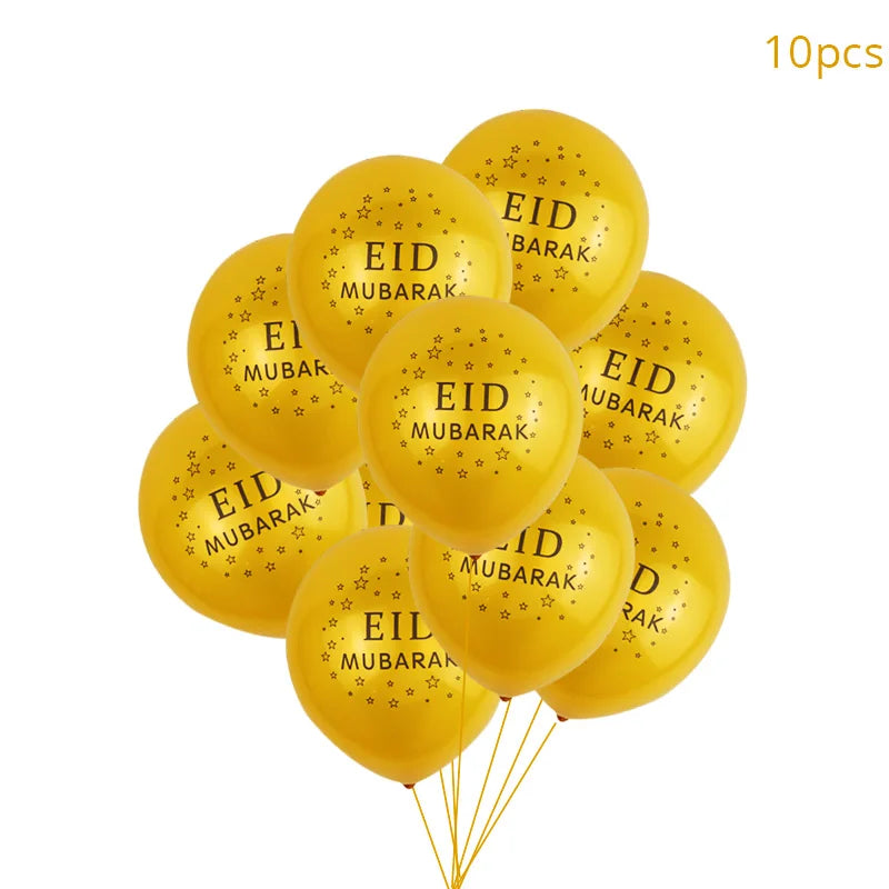 Islam Al Adha Eid Mubarak Banner  Balloons  Kareem Ramadan Decoration For Home Islam Muslim Event Party Supplies