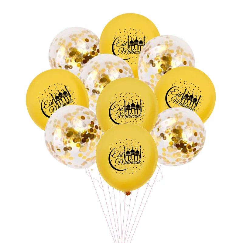 Islam Al Adha Eid Mubarak Banner  Balloons  Kareem Ramadan Decoration For Home Islam Muslim Event Party Supplies