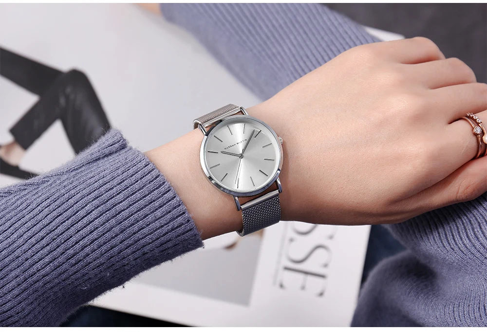 Quality Stainless Steel Band Japan Quartz Movement Waterproof Women Full Rose Gold Ladies Luxury Wrist Watch