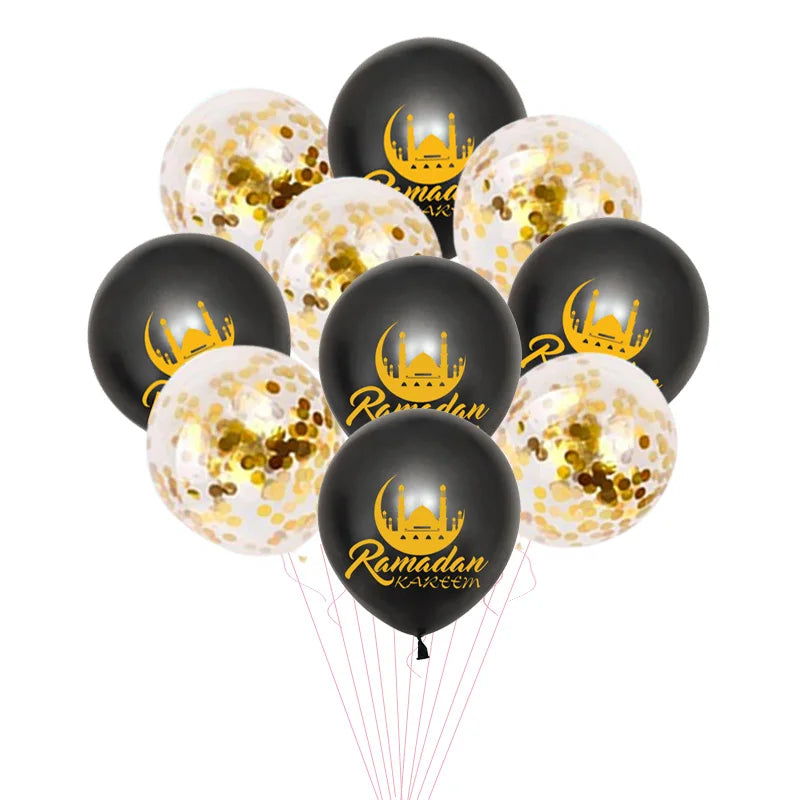 Islam Al Adha Eid Mubarak Banner  Balloons  Kareem Ramadan Decoration For Home Islam Muslim Event Party Supplies