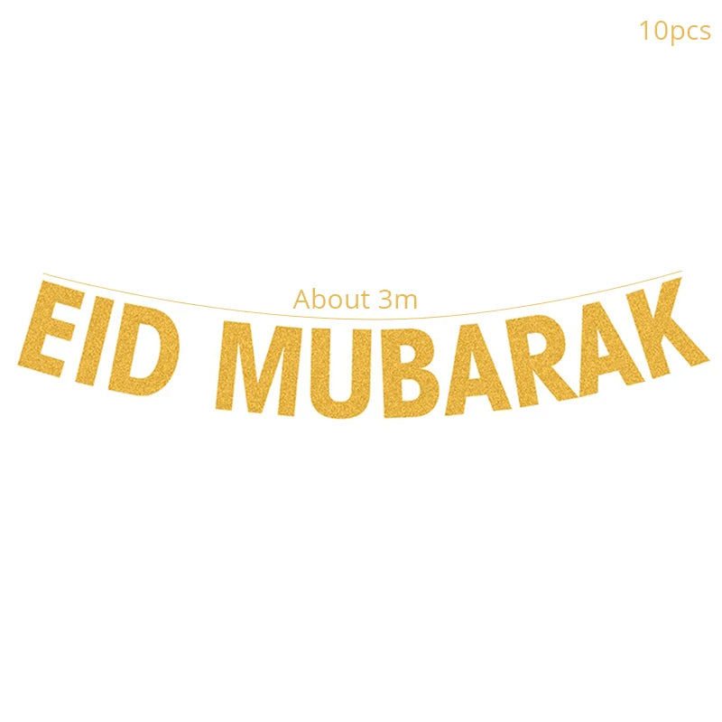 Islam Al Adha Eid Mubarak Banner  Balloons  Kareem Ramadan Decoration For Home Islam Muslim Event Party Supplies