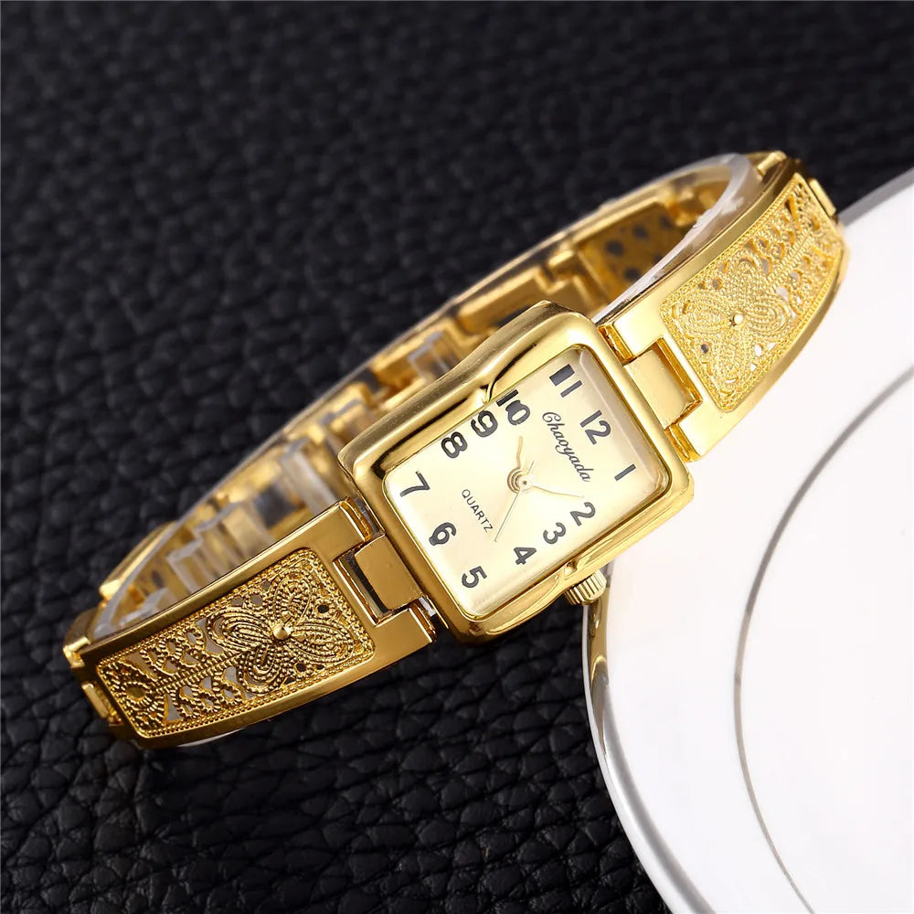 Women Watches Top Brand Luxury Wristwatches Ladies Fashion Gold Stainless Steel Bracelet Watch Female Elegant Clock Women