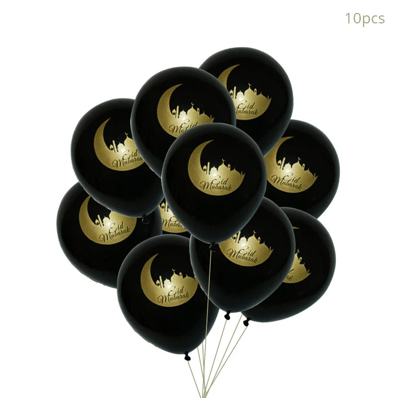 Islam Al Adha Eid Mubarak Banner  Balloons  Kareem Ramadan Decoration For Home Islam Muslim Event Party Supplies