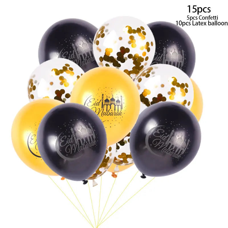 Islam Al Adha Eid Mubarak Banner  Balloons  Kareem Ramadan Decoration For Home Islam Muslim Event Party Supplies