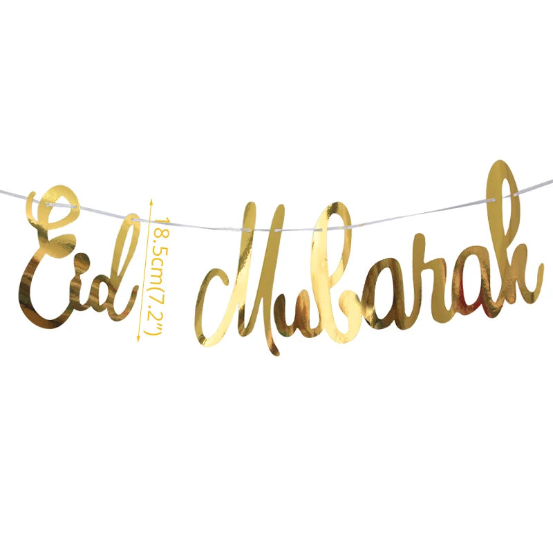 Islam Al Adha Eid Mubarak Banner  Balloons  Kareem Ramadan Decoration For Home Islam Muslim Event Party Supplies