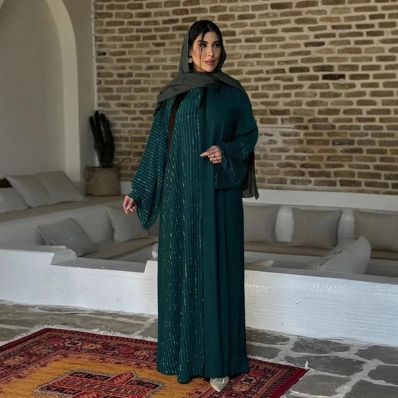Eid Abaya Women Cardigan Dress Dubai Kaftan Muslim Caftan Long Robe Jalabiya Ramadan Morocco Islam Vestidos Largos