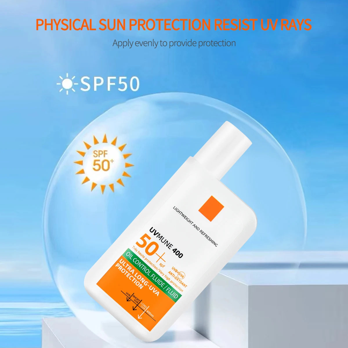 Long Lasting Facial Sunscreen with High UV Protection Refreshing and Moisturizing a 2 in 1 Skincare and Sun Protection Product