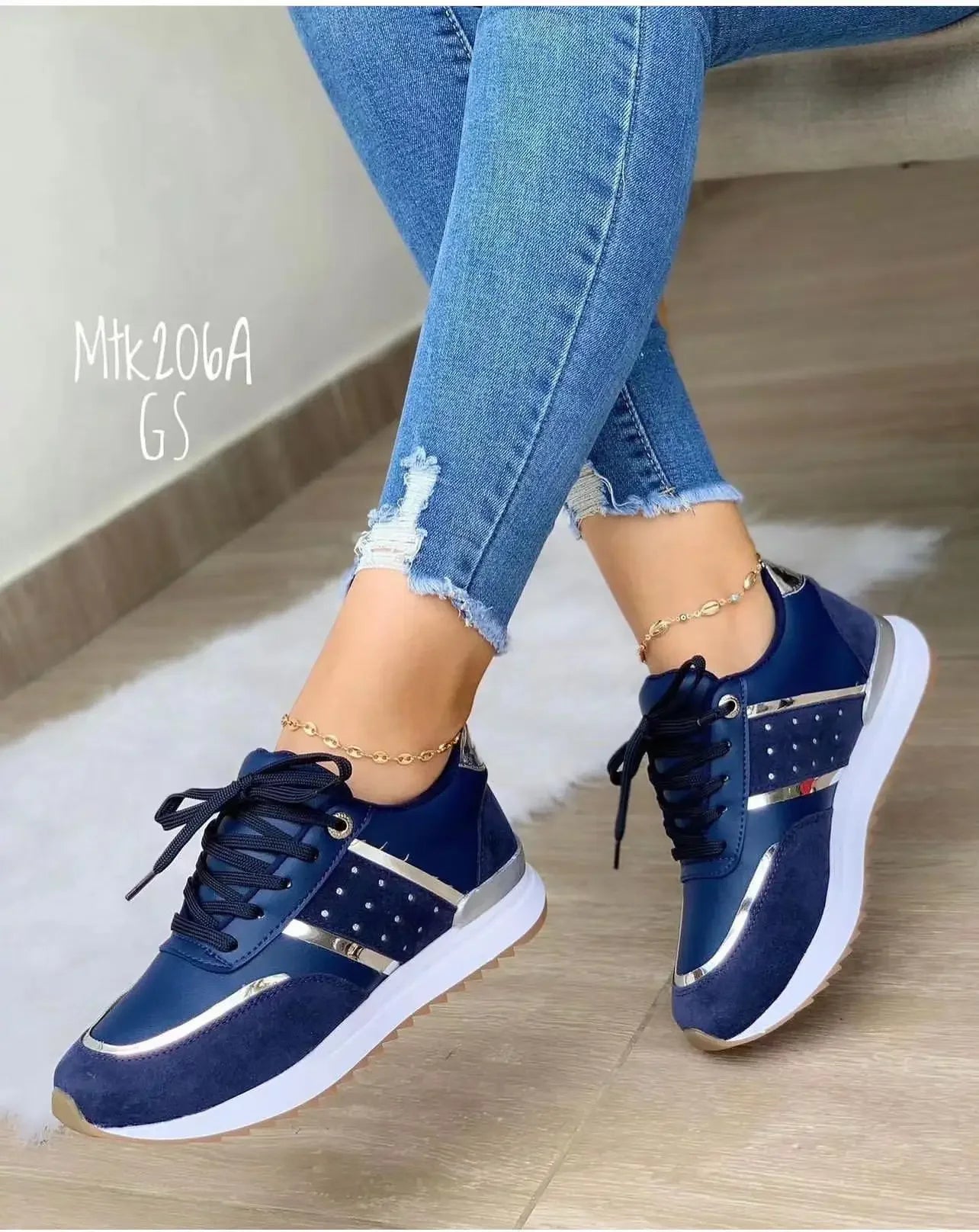 Women Sneakers Platform Shoes Leather Patchwork Casual Sport Shoes Ladies Outdoor Running Vulcanized Shoes Zapatillas Mujer