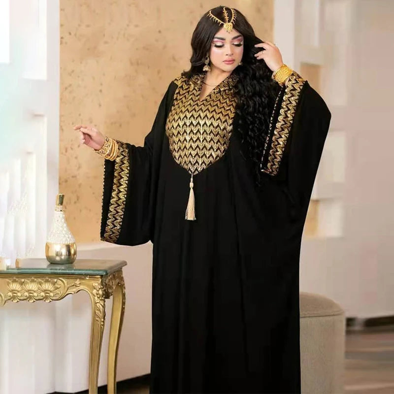 dress Dubai Luxury Evening Dresses Women Abaya Dubai Turkey Islam Kaftan Muslim African Hooded Dress Robe Djellaba Femme