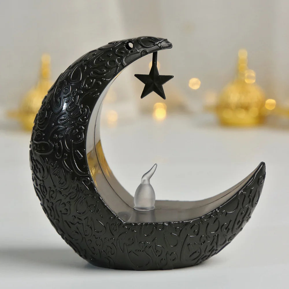 2025 Ramadan Decoration Star Moon LED Candlestick Lamp for Ramadan Kareem Islamic Muslim Home Decor Lamp Eid Mubarak Party Gifts