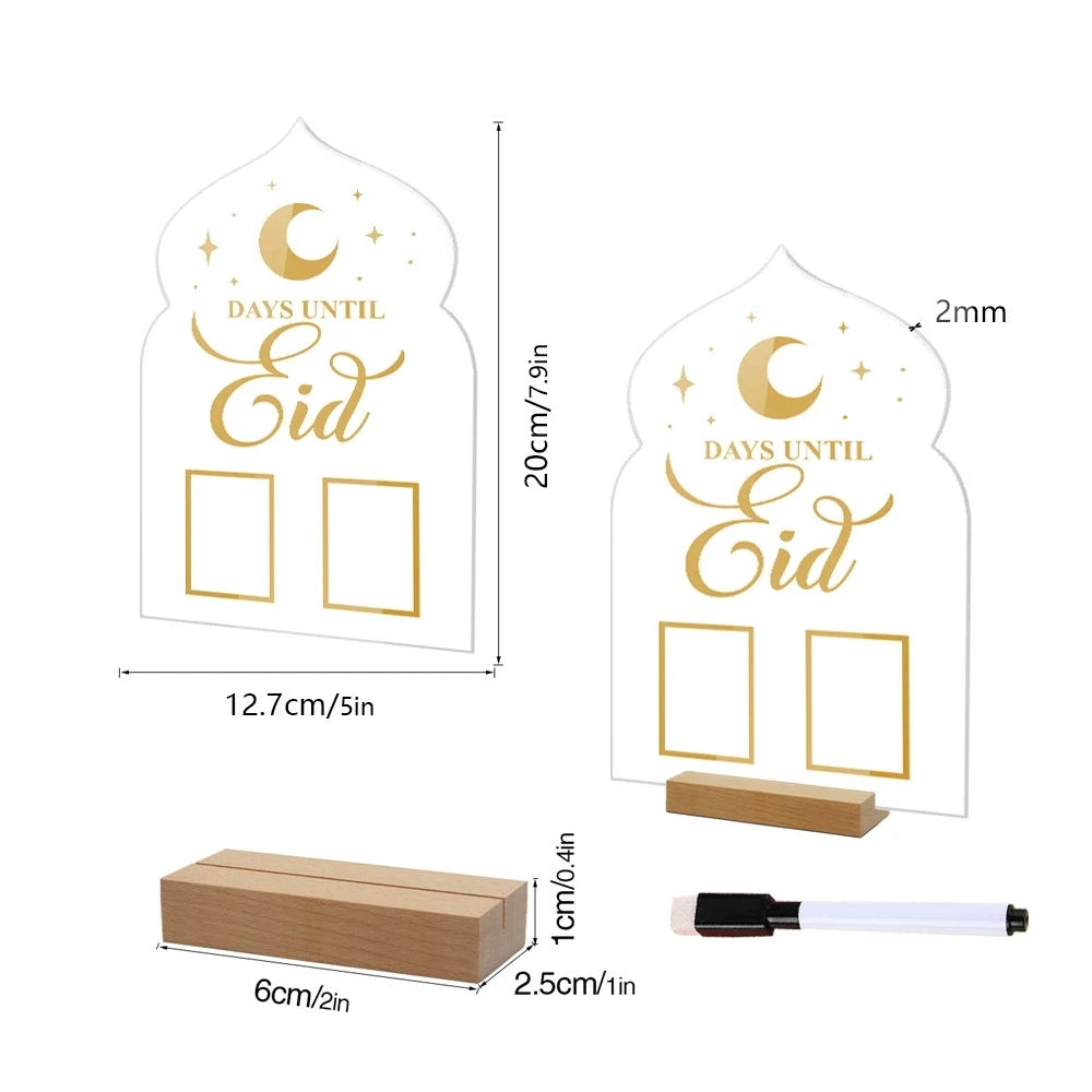 Ramadan Kareem Iftar Decorations Suhoor And Iftar Dua Sign For Home Eid Table Decor Islamic Crescent Moon Star Gifts Acrylic