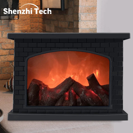 Fireplace Flame Light, Charcoal style LED Table Lights, USB or Battery Power Lamp, for Holiday Winter Gift Party Warm Home Decor