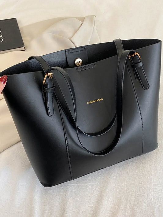 Retro simple and atmospheric commuting bag for women new stylish large capacity shoulder tote bag