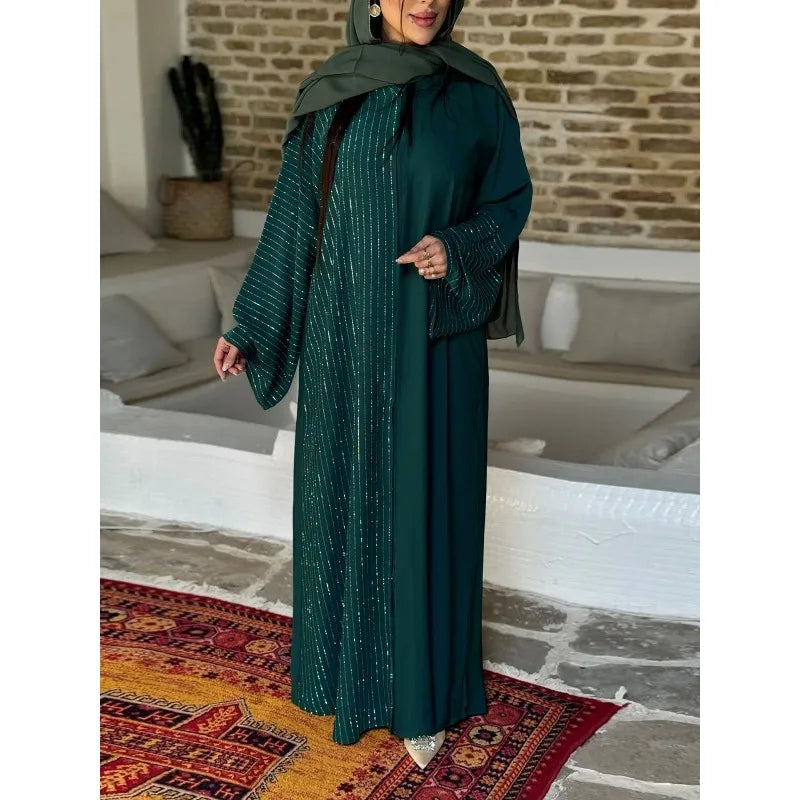 Eid Abaya Women Cardigan Dress Dubai Kaftan Muslim Caftan Long Robe Jalabiya Ramadan Morocco Islam Vestidos Largos