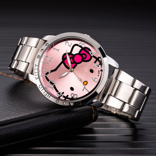 Fashion Woman Watch Creative Cartoon Dial Quartz Watches for Women Luxury Steel Ladies Wristwatch Girls Clock relogio feminino