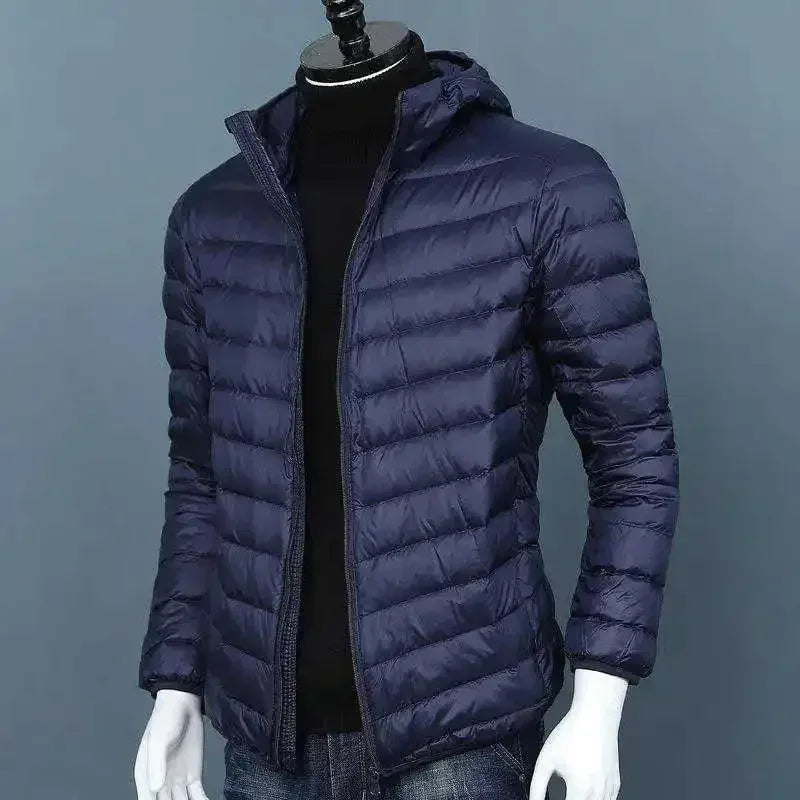 UETEEY Autumn Winter White Duck Down Jacket Men Light Weight Warm Waterproof Casual Outdoor Portable Male Puffer Coats